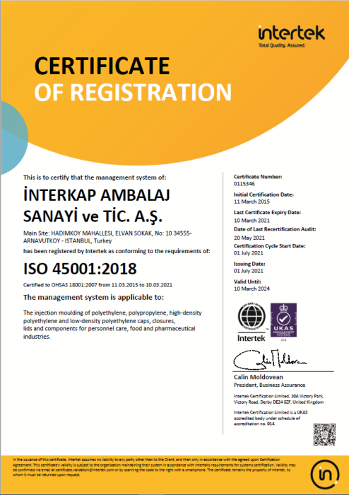 ISO 45001 - INTERKAP